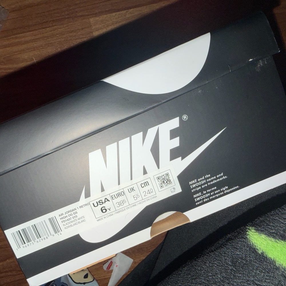 Nike Black and White Shoe Box